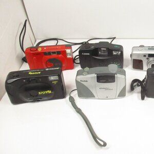 8 Untested Point & Shoot Film Cameras Canon, Pentax, Kodak, Minolta ++